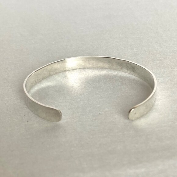 Sterling Silver 925 Stamped “BELIEVE” Inspirational Oval Cuff Bracelet Sz 6.5" - Picture 7 of 16